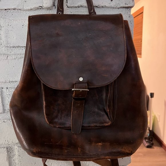 Vintage Leather Backpack